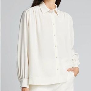 CO Ivory button down blouse